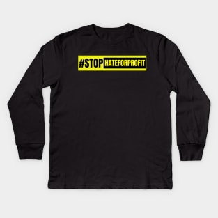 Stop Hate for Profit Shirt, Stop Hate Short Sleeve Tee,  Stop Hate Movement Shirt, Stop The Violence Shirt, My Life Matters Kids Long Sleeve T-Shirt